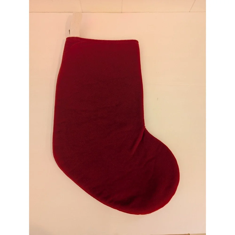 Dakin Christmas Joy Stocking Plush Embroidered Teddy Bear Bell Horn Holly 16.5